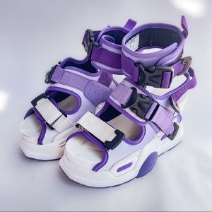 Anthony Wang - Mulberry 03 - Purple - Size 7 - Platform Wedge Sandals